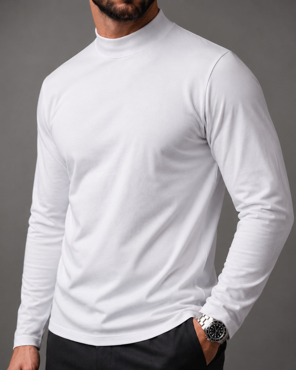 Kit 3x Blusa de Gola Alta em Algodão Egípcio - Egypt - R$ 159,00 cada