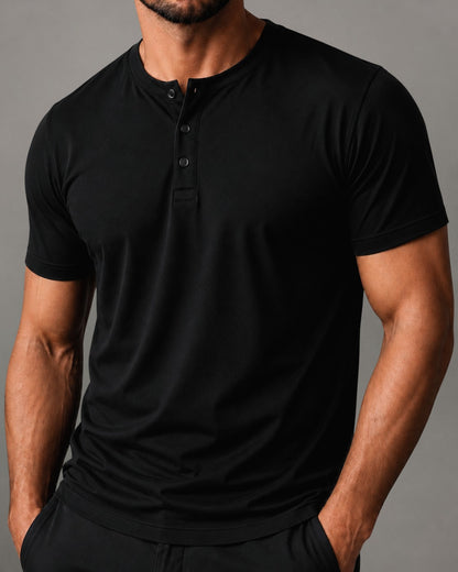 Camiseta Henley de Algodão Egípcio - Luxor