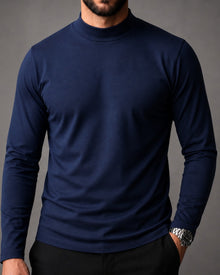 Blusa de Gola Alta e Manga Longa em Algodão Egípcio - Egypt