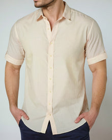 Camisa de Linho Manga Curta SlimFit - Levare