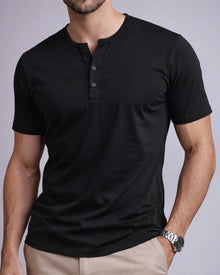 Camiseta Henley de Algodão Egípcio - Luxor