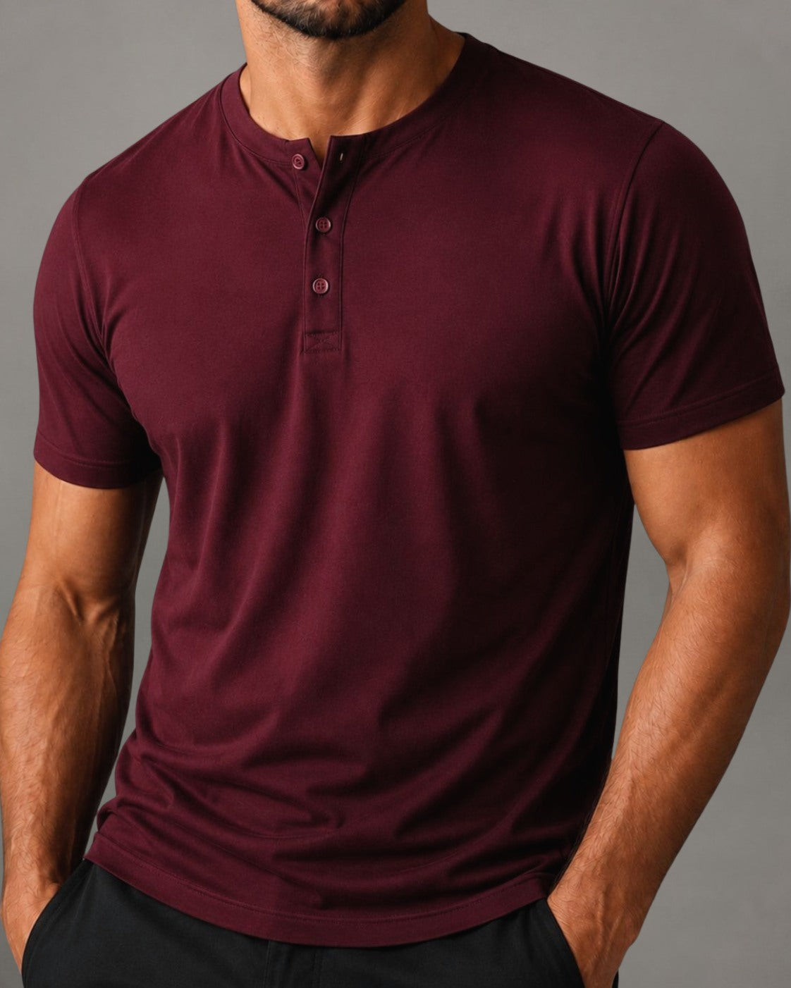 Camiseta Henley de Algodão Egípcio - Luxor