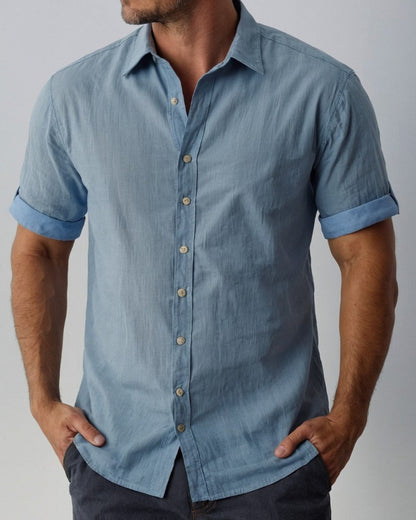 Camisa de Linho Manga Curta SlimFit - Levare