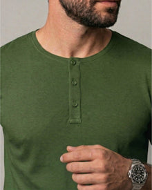 Camiseta Henley de Algodão Egípcio - Luxor