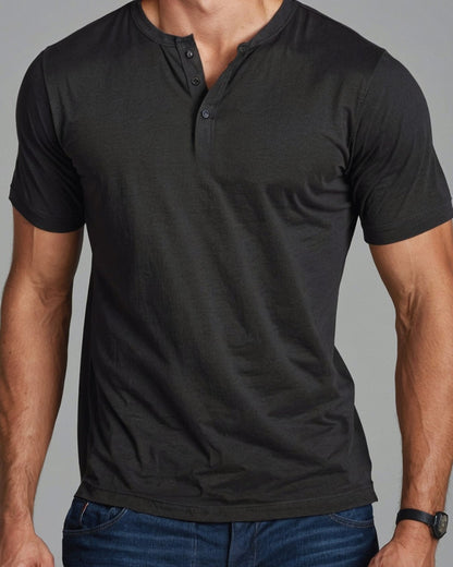 Camiseta Henley de Algodão Egípcio - Luxor