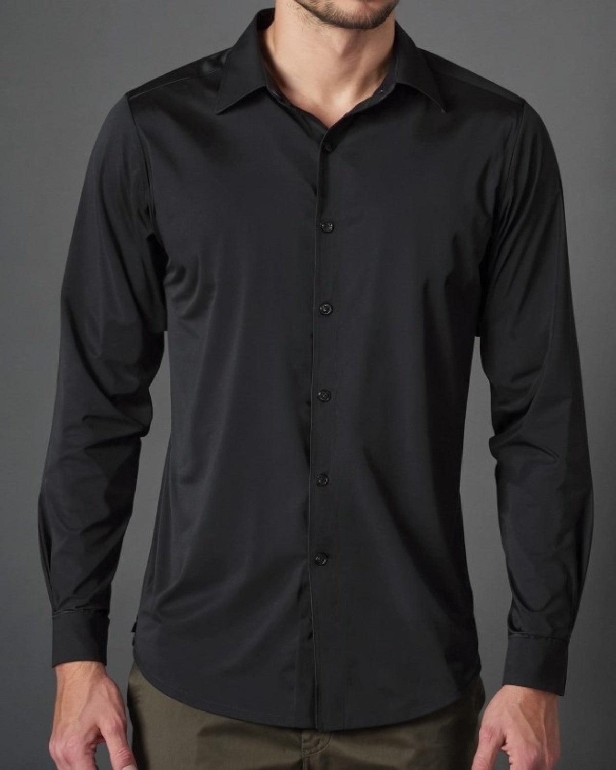 Camisa Social Stretch de Poliamida e Elastano - Tech Zenith