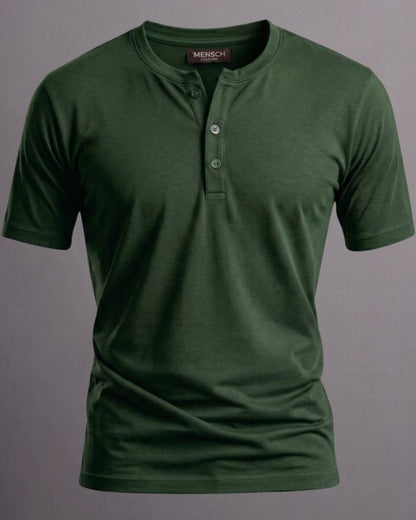 Camiseta Henley de Algodão Egípcio - Luxor