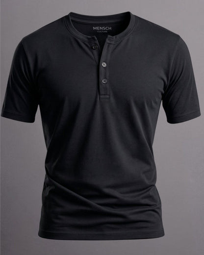 Camiseta Henley de Algodão Egípcio - Luxor