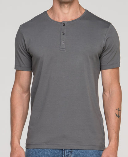 Camiseta Henley de Algodão Egípcio - Luxor
