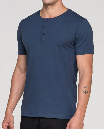 Camiseta Henley de Algodão Egípcio - Luxor
