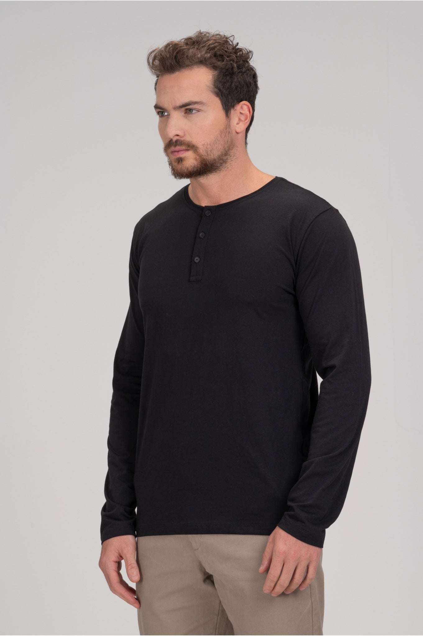 Blusa Henley de Manga Longa em Algodão Egípcio - Legacy