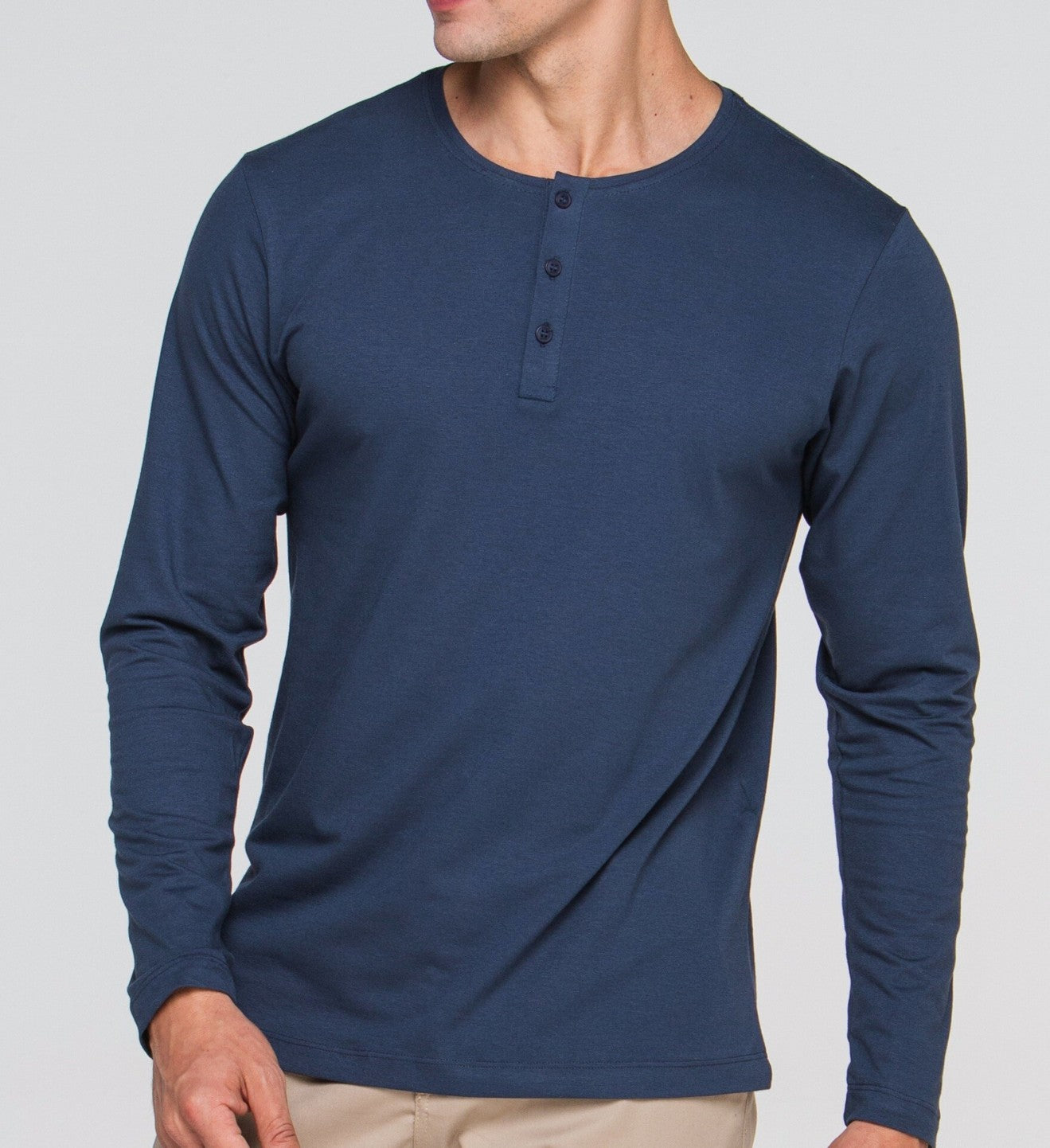Blusa Henley de Manga Longa em Algodão Egípcio - Legacy