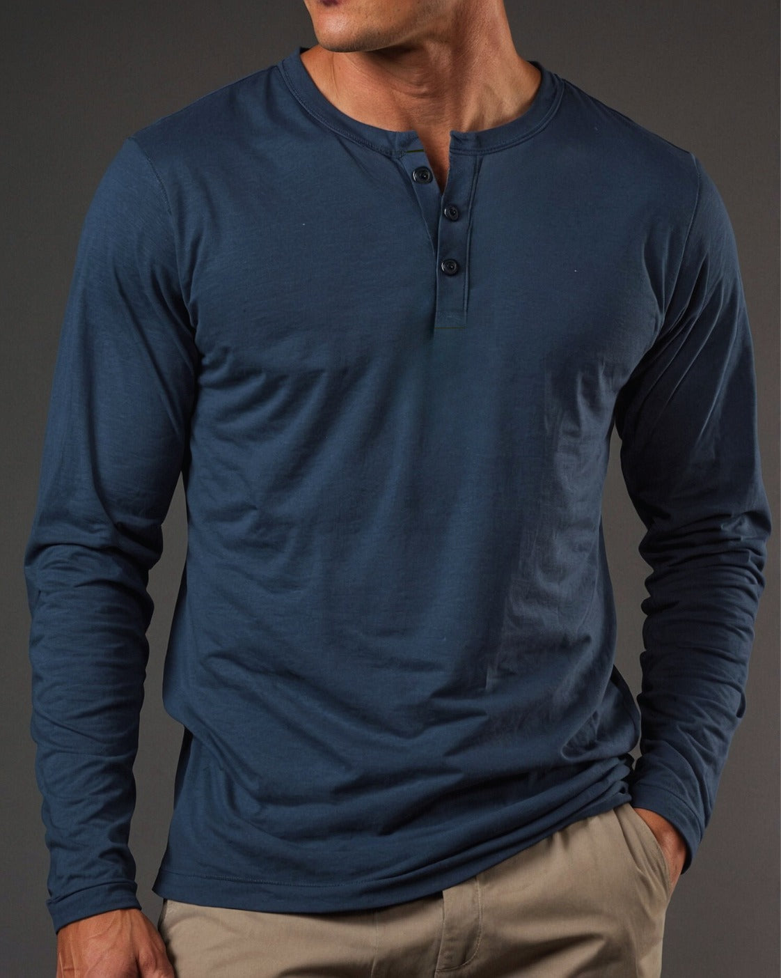 Blusa Henley de Manga Longa em Algodão Egípcio - Legacy