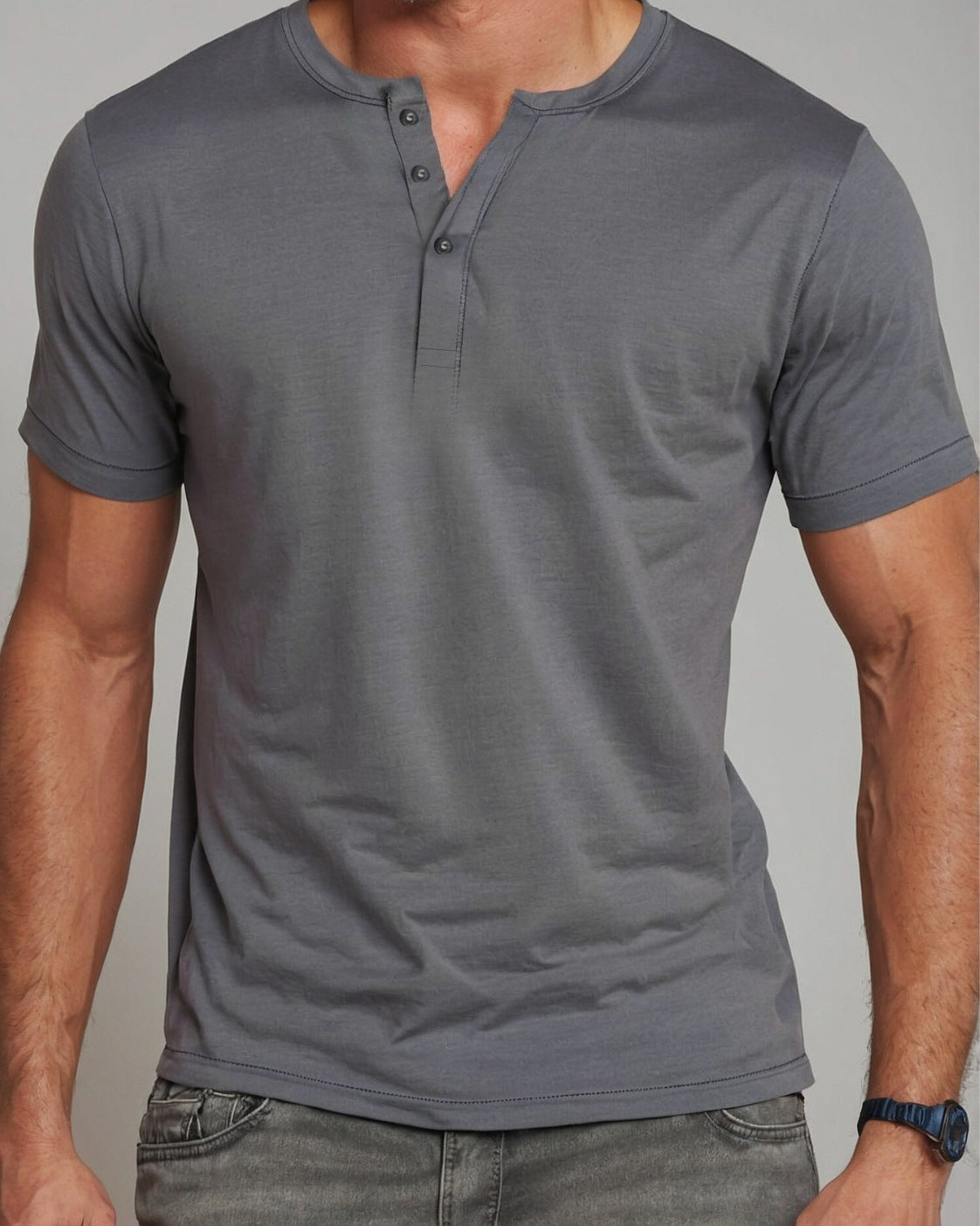 Camiseta Henley de Algodão Egípcio - Luxor