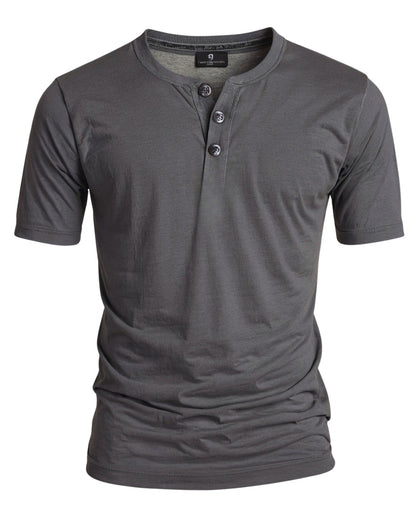 Camiseta Henley de Algodão Egípcio - Luxor