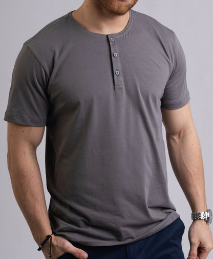 Camiseta Henley de Algodão Egípcio - Luxor