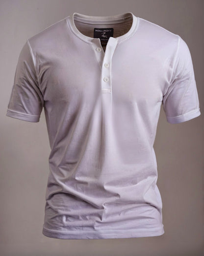 Camiseta Henley de Algodão Egípcio - Luxor