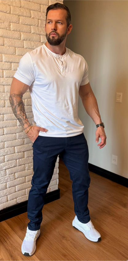 Calça de Alfaiataria em Sarja Premium e Elastano - Regent