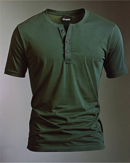 Camiseta Henley de Algodão Egípcio - Luxor