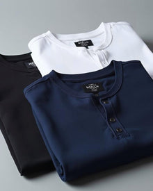 Kit 3x Camiseta Henley Luxor - R$ 164,00 cada
