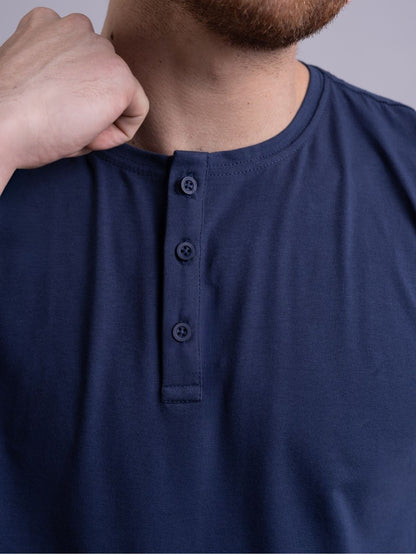 Kit 3x Camiseta Henley de Algodão Egípcio Luxor - R$ 158,00 cada