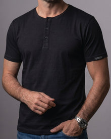 Camiseta Henley de Algodão Egípcio - Luxor