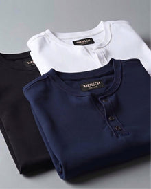 Kit 3x Camiseta Henley de Algodão Egípcio Luxor - R$ 164,00 cada
