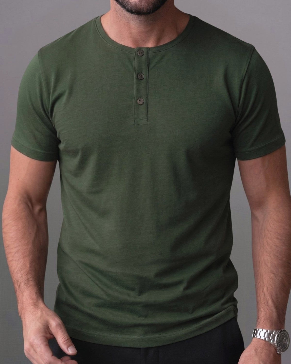 Camiseta Henley de Algodão Egípcio - Luxor