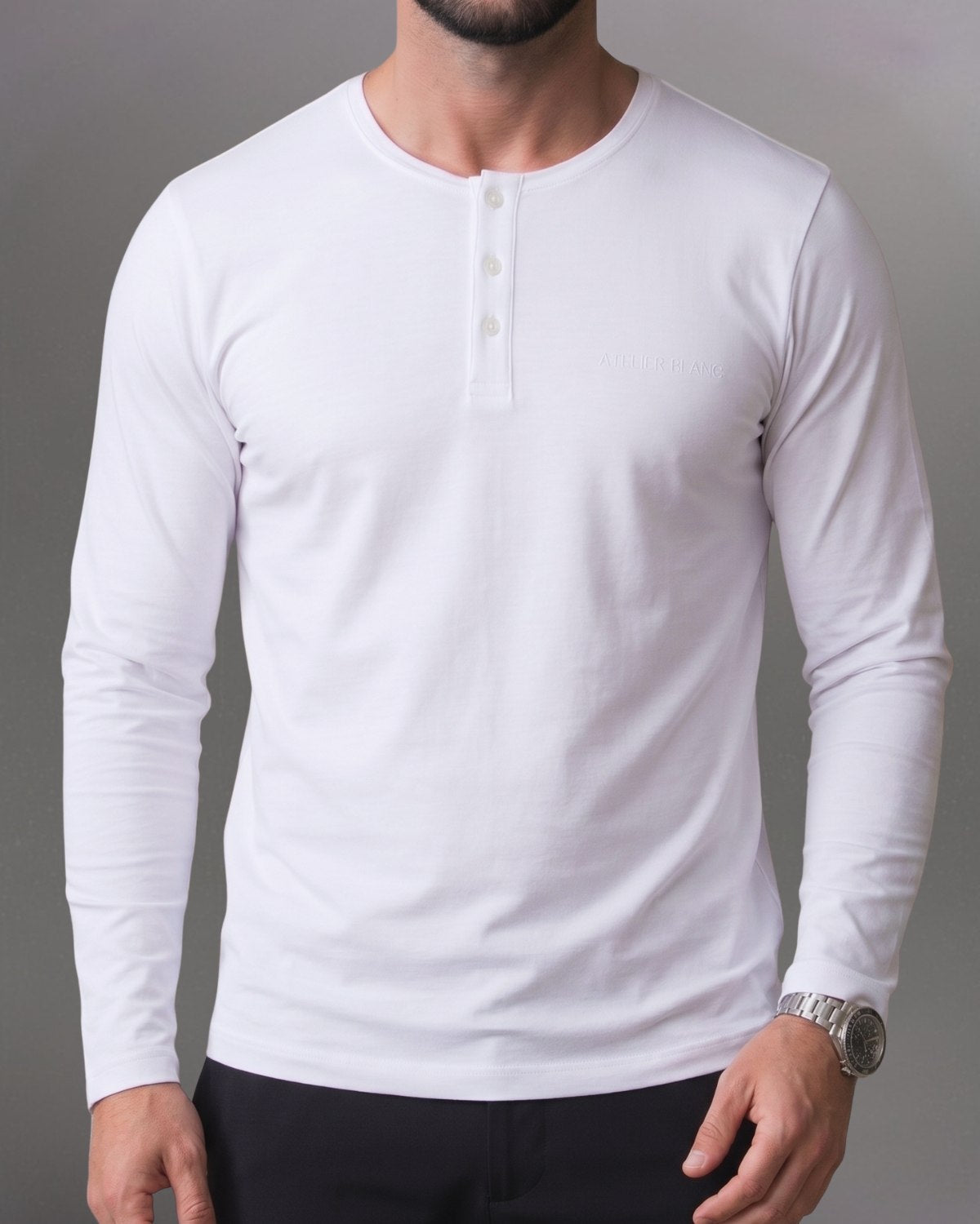 Kit 3x Blusa Henley de Manga Longa em Algodão Egípcio - Legacy - R$ 172,00 cada