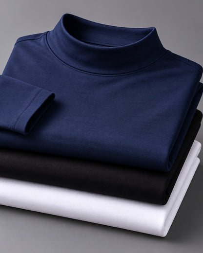 Kit 3x Camiseta de Gola Alta e Manga Curta em Algodão Egípcio - Monarch - R$ 135,00 cada