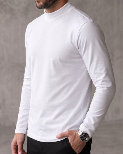 Blusa de Gola Alta em Algodão Egípcio - Egypt
