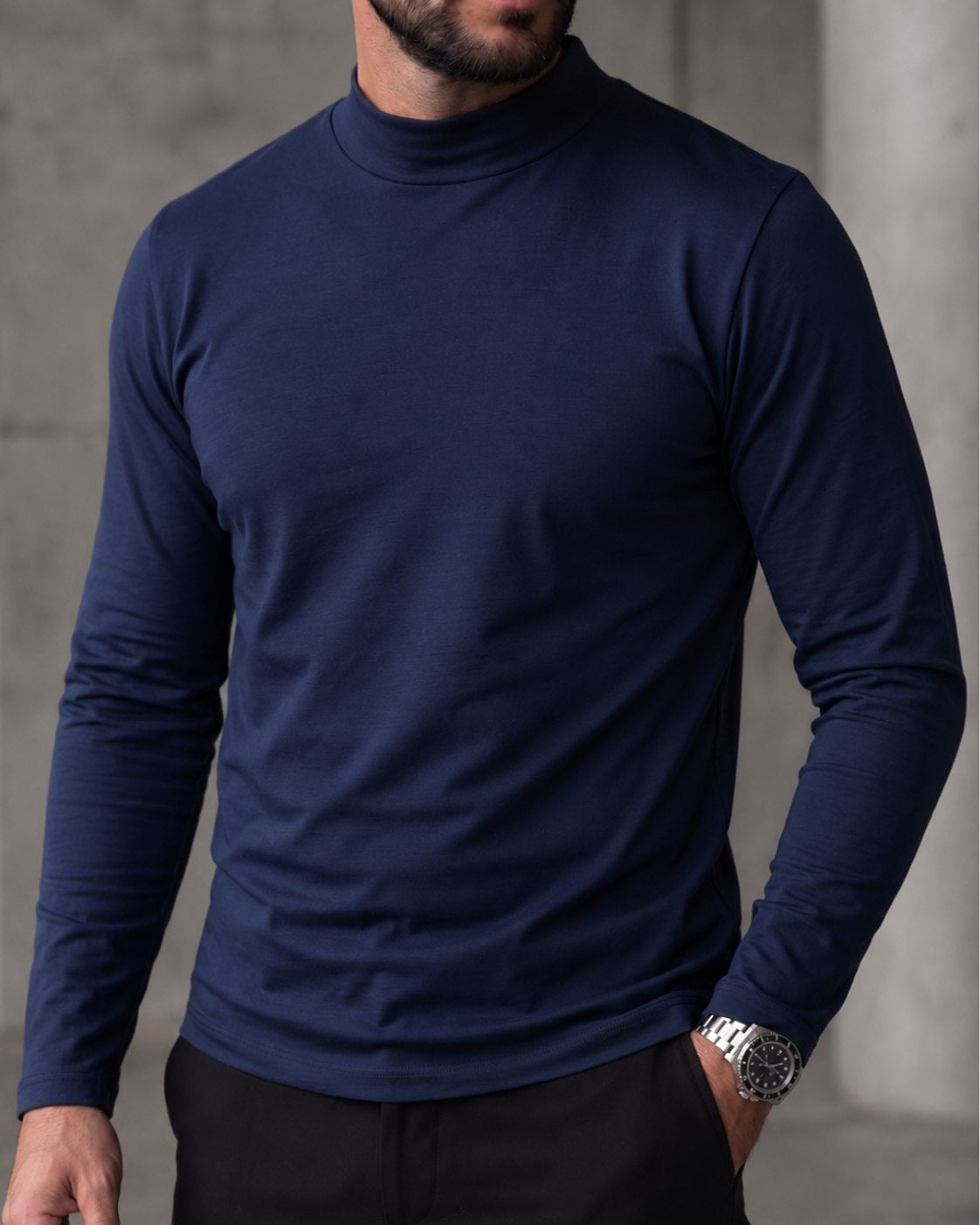Blusa de Gola Alta em Algodão Egípcio - Egypt