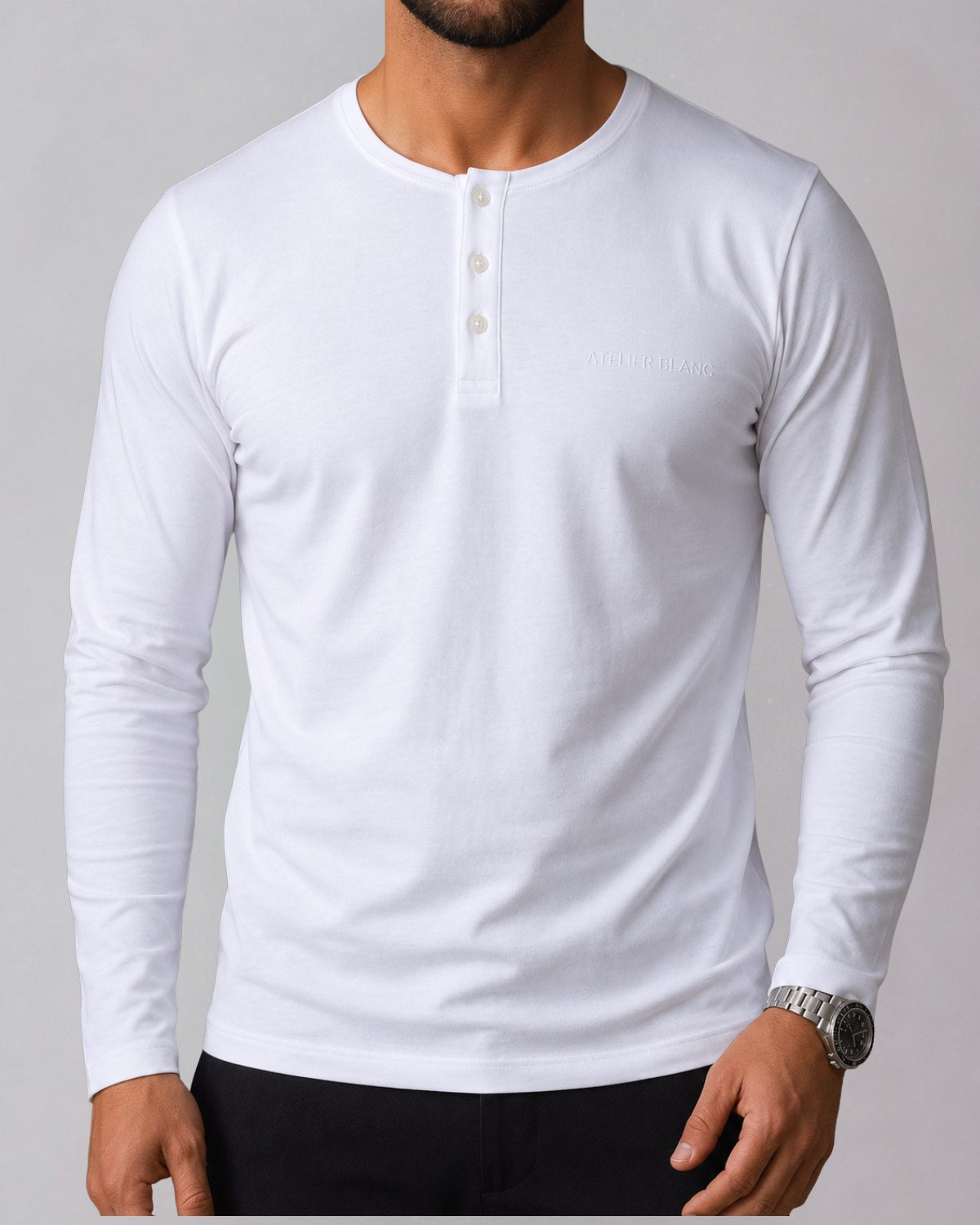 Blusa Henley de Manga Longa em Algodão Egípcio - Legacy