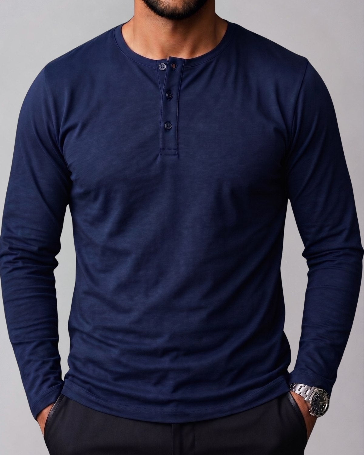 Blusa Henley de Manga Longa em Algodão Egípcio - Legacy