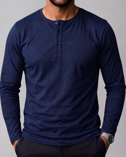Blusa Henley de Manga Longa em Algodão Egípcio - Legacy