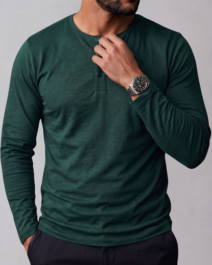 Blusa Henley de Manga Longa em Algodão Egípcio - Legacy