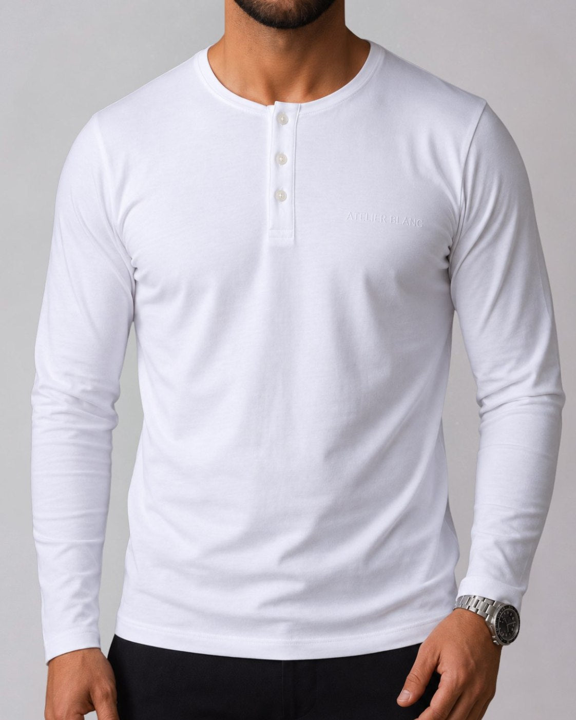 Kit 3x Blusa Henley de Manga Longa em Algodão Egípcio - Legacy - R$ 172,00 cada