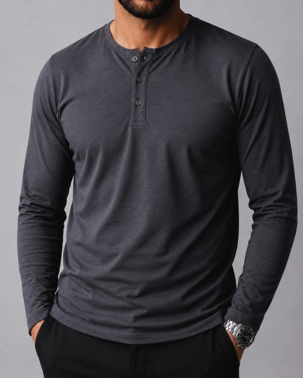 Kit 3x Blusa Henley de Manga Longa em Algodão Egípcio - Legacy - R$ 172,00 cada
