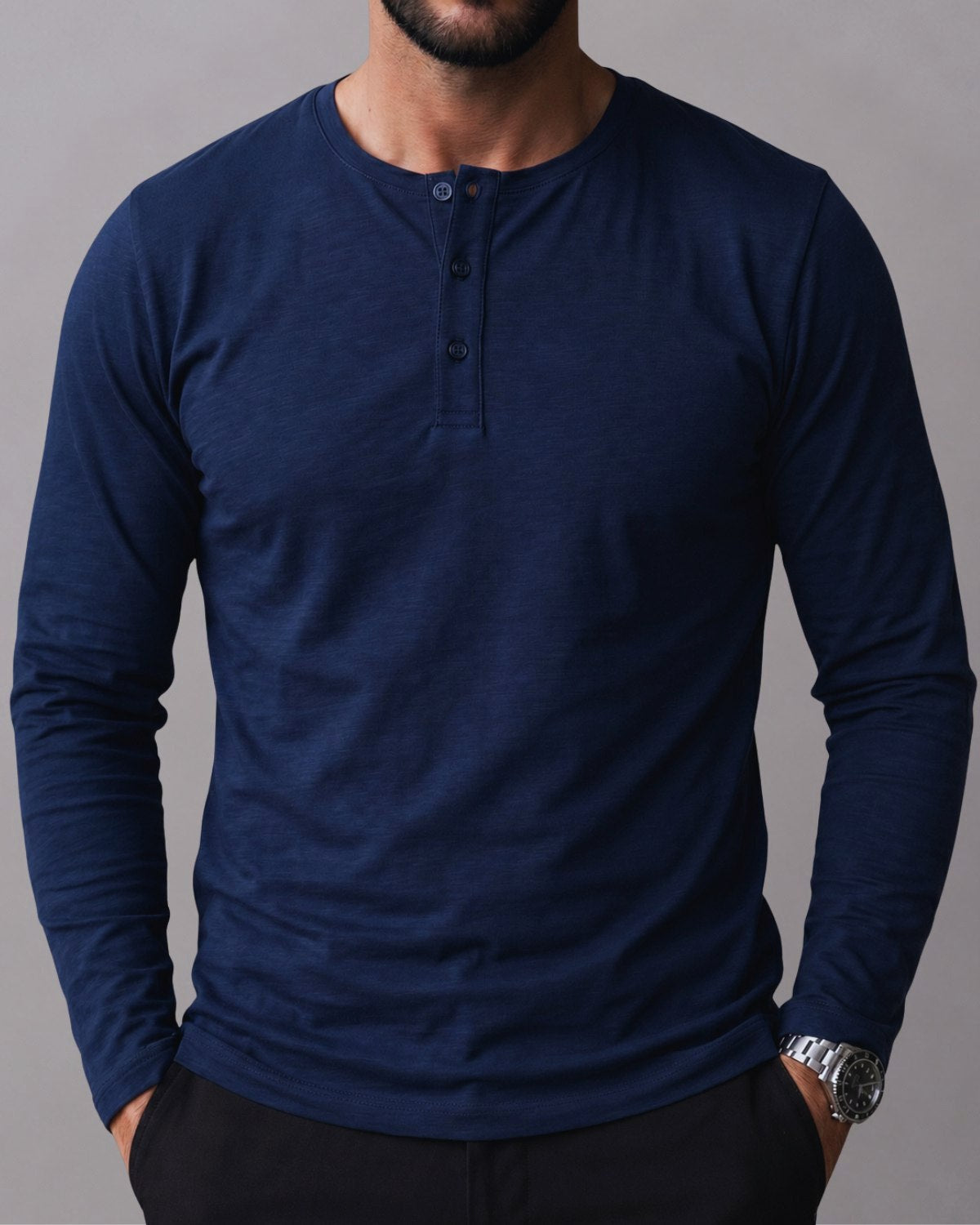 Blusa Henley de Manga Longa em Algodão Egípcio - Legacy