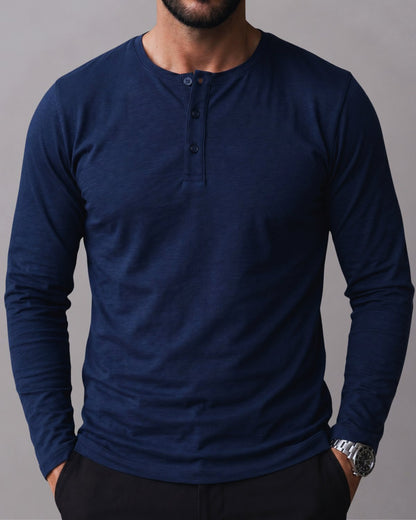 Blusa Henley de Manga Longa em Algodão Egípcio - Legacy