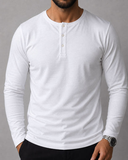 Blusa Henley de Manga Longa em Algodão Egípcio - Legacy