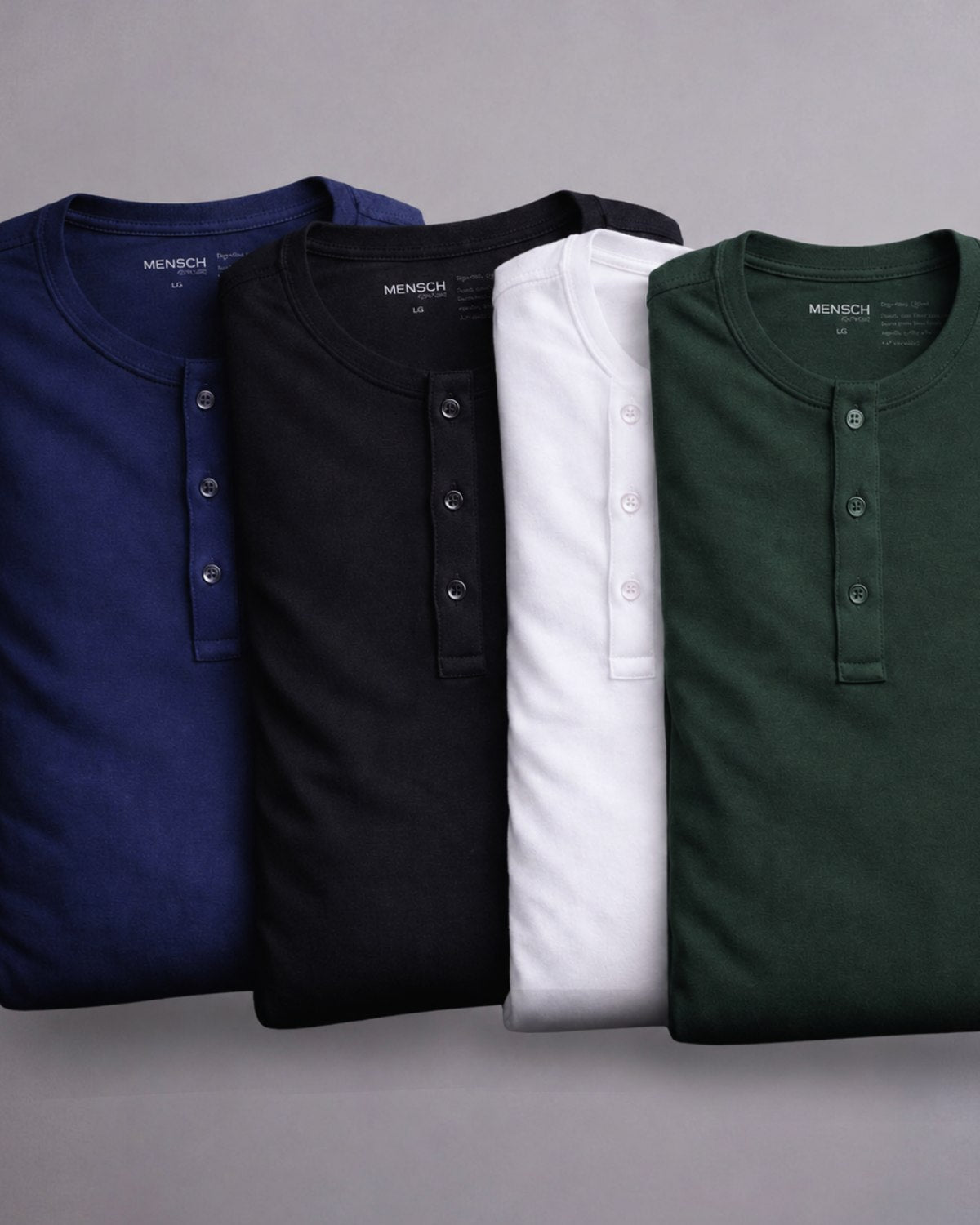 Kit 4x Camiseta Henley de Algodão Egípcio - Luxor - Pague 3 e Leve 4