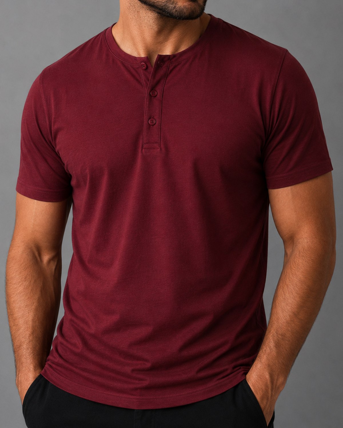 Camiseta Henley de Algodão Egípcio - Luxor