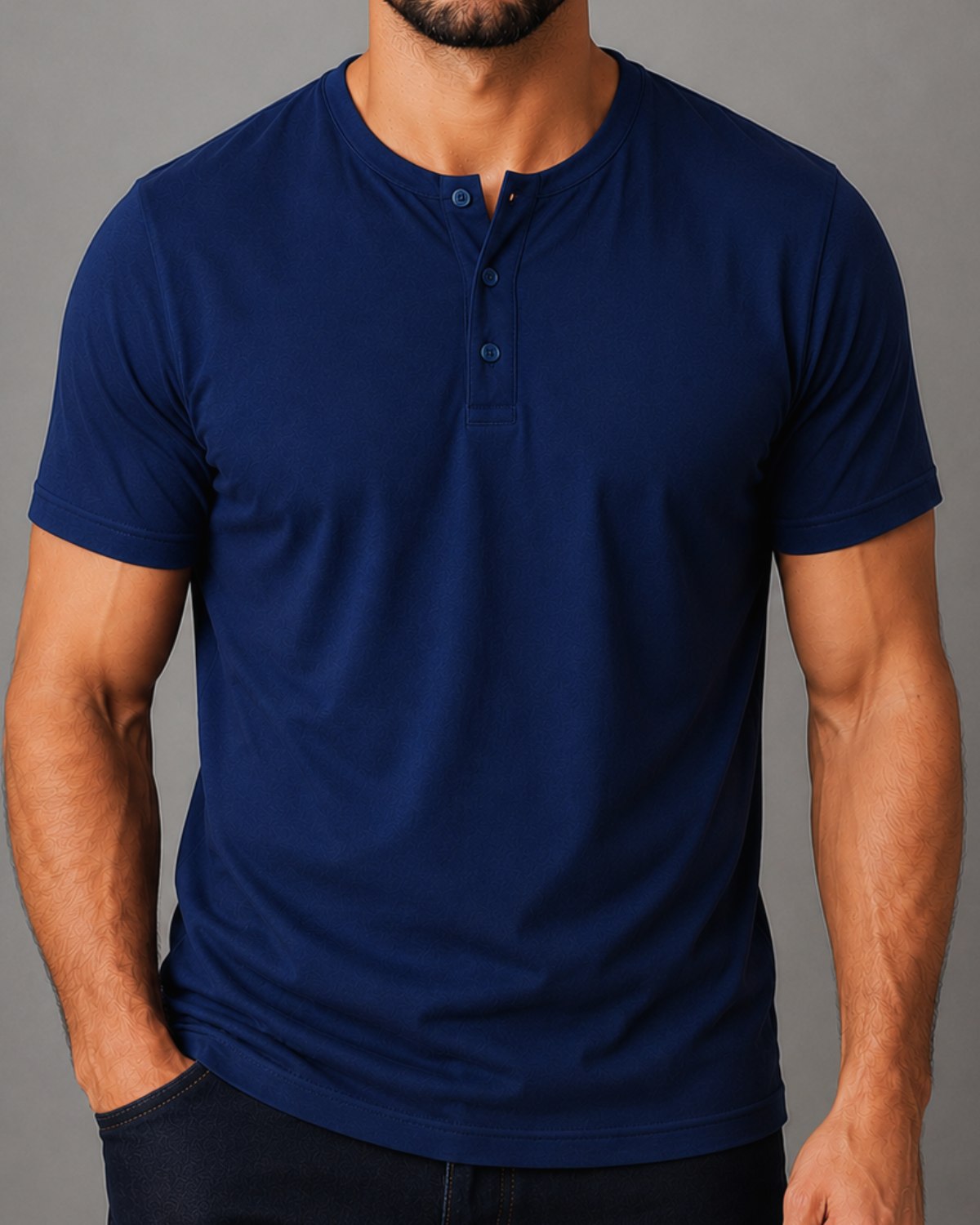 Camiseta Henley de Algodão Egípcio - Luxor