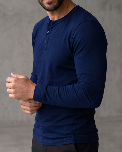 Blusa Henley de Manga Longa em Algodão Egípcio - Legacy
