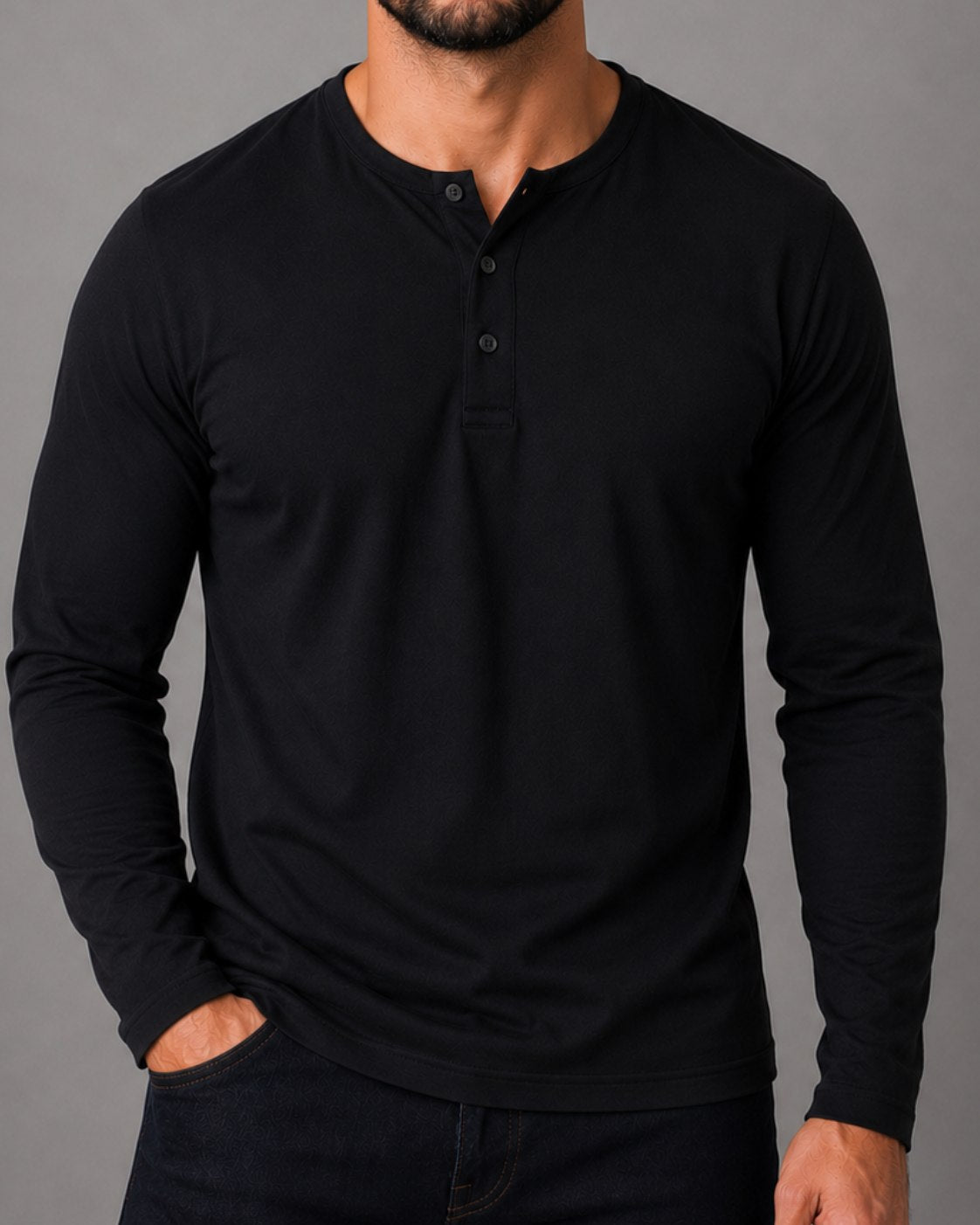 Blusa Henley de Manga Longa em Algodão Egípcio - Legacy