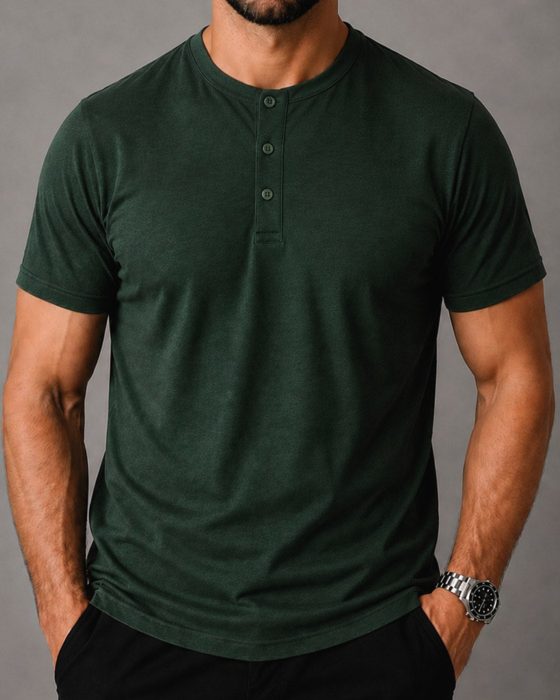 Camiseta Henley de Algodão Egípcio - Luxor