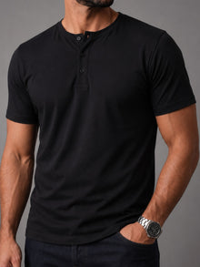 Kit 3x Camiseta Henley de Algodão Egípcio Luxor - R$ 149,00 cada