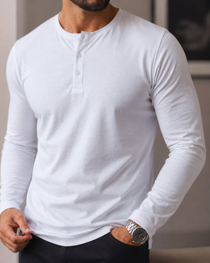 Kit 3x Blusa Henley de Manga Longa em Algodão Egípcio - Legacy - R$ 174,00 cada