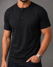 Kit 3x Camiseta Henley de Algodão Egípcio Luxor - R$ 156,00 cada